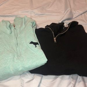 2 PINK quarter zips